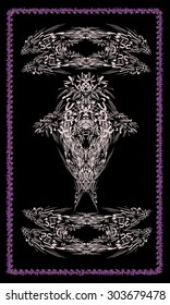 Tarot cards - back design, Statue of Incas