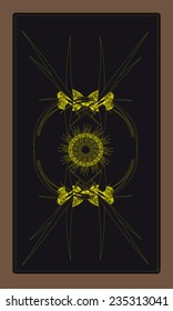 Tarot cards - back design. Sun