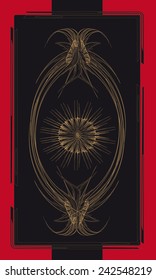 Tarot cards - back design. Sun