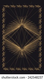 Tarot cards - back design. Sun of Byzantium 