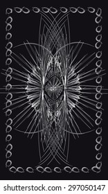 Tarot cards - back design.  Sun