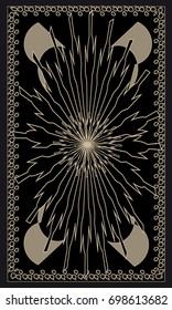 Tarot cards - back design. Sun