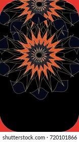 Tarot cards - back design. Sun