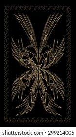 Tarot cards - back design, Tiger lily 