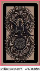 Tarot cards - back design.  Uranus