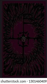 Tarot cards - back design. Uranus