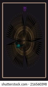 Tarot cards - back design, Uranus