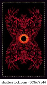 Tarot cards - back design, Wheel of Samsara