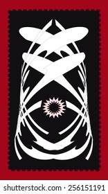 Tarot cards - back design, White Sun
