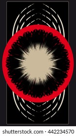 Tarot cards - back design. White sun