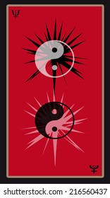 Tarot cards - back design, Yin and Yang