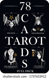tarot cards cover design vector full deck 78 cards