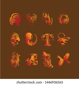 Tarot cards Design in Decent Gradient