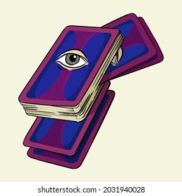 Tarot cards. Hand drawn vector illustration isolated on background.