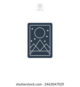 Tarot Cards Icon Halloween theme symbol vector illustration isolated on white background
