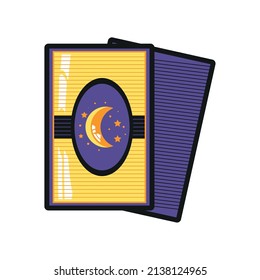 tarot cards icon isolated flat