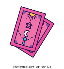 tarot cards icon on white background