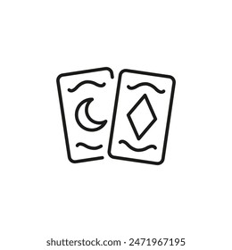Tarot cards icon. Simple tarot cards icon for social media, app, and web design. Vector illustration.