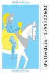 Tarot Cards. Knight of Cups. Minor Arcana Tarot Card. Court Card. Fortune telling.