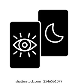 Tarot cards linear icon color editable