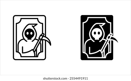 Tarot cards linear icon set. Magic and superstition. vector illustration on white background