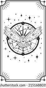Tarot cards. Mystical poster. Divination. Major Arcana deck. Vector illustration.