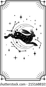 Tarot cards. Mystical poster. Divination. Major Arcana deck. Vector illustration.