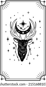 Tarot cards. Mystical poster. Divination. Major Arcana deck. Vector illustration.