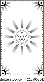 Tarot cards. Mystical poster. Divination. Major Arcana deck. Vector illustration.
