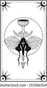 Tarot cards. Mystical poster. Divination. Major Arcana deck. Vector illustration.