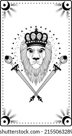 Tarot cards. Mystical poster. Divination. Major Arcana deck. Vector illustration.