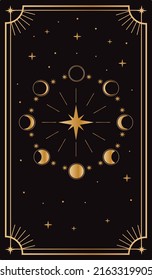 Tarot cards. Mystical poster. metaphorical cards. Vector graphics.