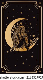 Tarot cards. Mystical poster. metaphorical cards. Vector graphics.