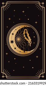 Tarot cards. Mystical poster. metaphorical cards. Vector graphics.
