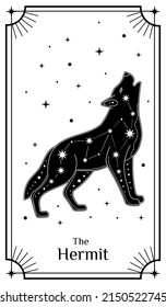 Tarot Cards, Poster with mystical elements. Moon and stars. Vector illustration.