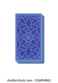 Cartas Tarot en el lado inverso. Cubierta. Pila de cartas. Vector