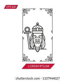 tarot cards vector icon symbol