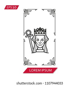 tarot cards vector icon symbol