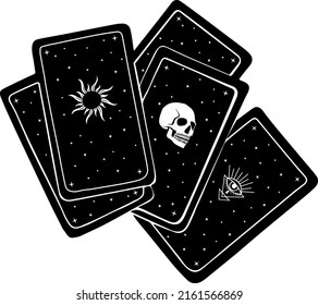 tarjetas de tarot vectorial brujería dibujar halloween