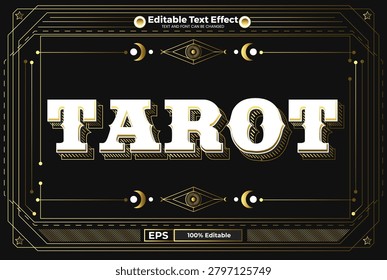 Tarot editable text effect in modern trend style