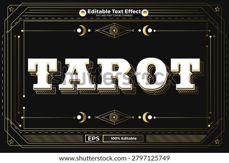 Tarot editable text effect in modern trend style