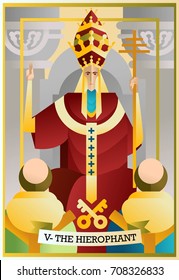 tarot fifth card the pope the hierophant