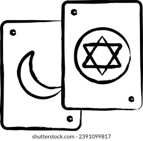Tarot hand drawn vector illustrations