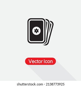 Icono Tarot, Ilustración vectorial de icono de tarjeta Tarot Eps10