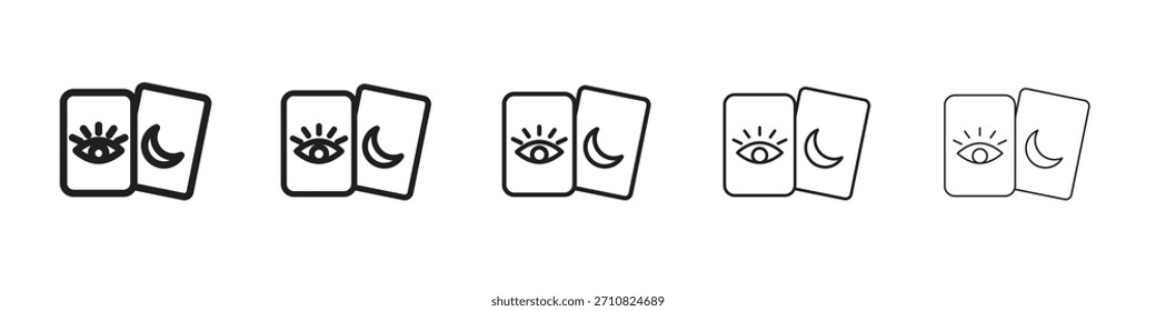 Diseño de iconos de tarot, logotipo, App, interfaz de usuario. Ilustración vectorial, EPS