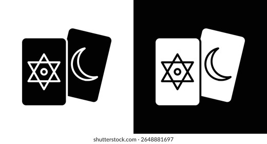 Tarot icon of a flat style vector