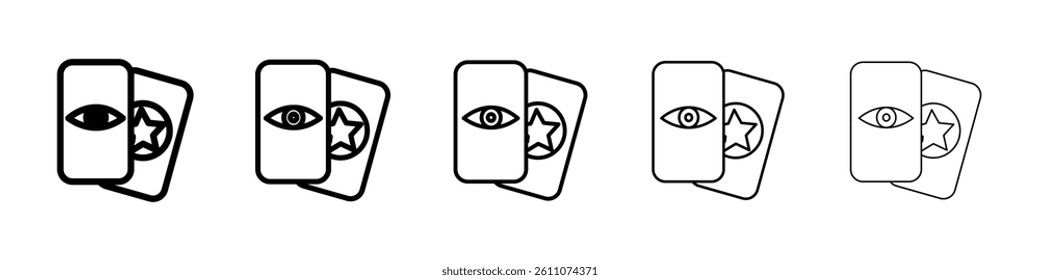 tarot icon Symbol mark in Outline style