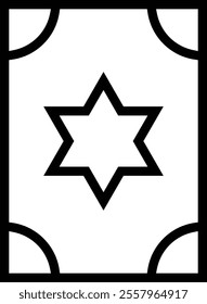 tarot icon. Thin linear style design isolated on white background