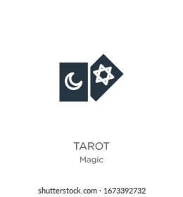 Tarot Symbol Vektorillustration. Trendy flache Tarot-Symbol aus einer magischen Sammlung einzeln auf weißem Hintergrund. Vektorillustration-Illustration kann für Web- und Mobile-Grafikdesign, Logo, eps10 verwendet werden