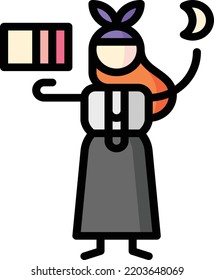 tarot isolated design element stock illustration. Vector on a white background